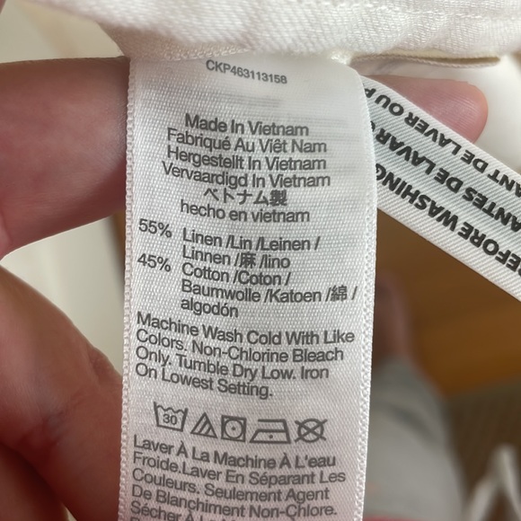 NWT Madewell Linen-Cotton Princess-Seamed White Midi Dress S - Picture 12 of 12